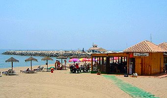 Cabopino beach looking west